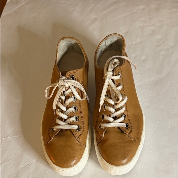 Paul Green Tan Leather Sneakers - Picture 1 of 11